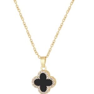 Elegant Gold and Black Pendant Necklace
